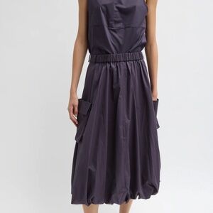 Tibi Eco Poplin Pull on Bubble Skirt